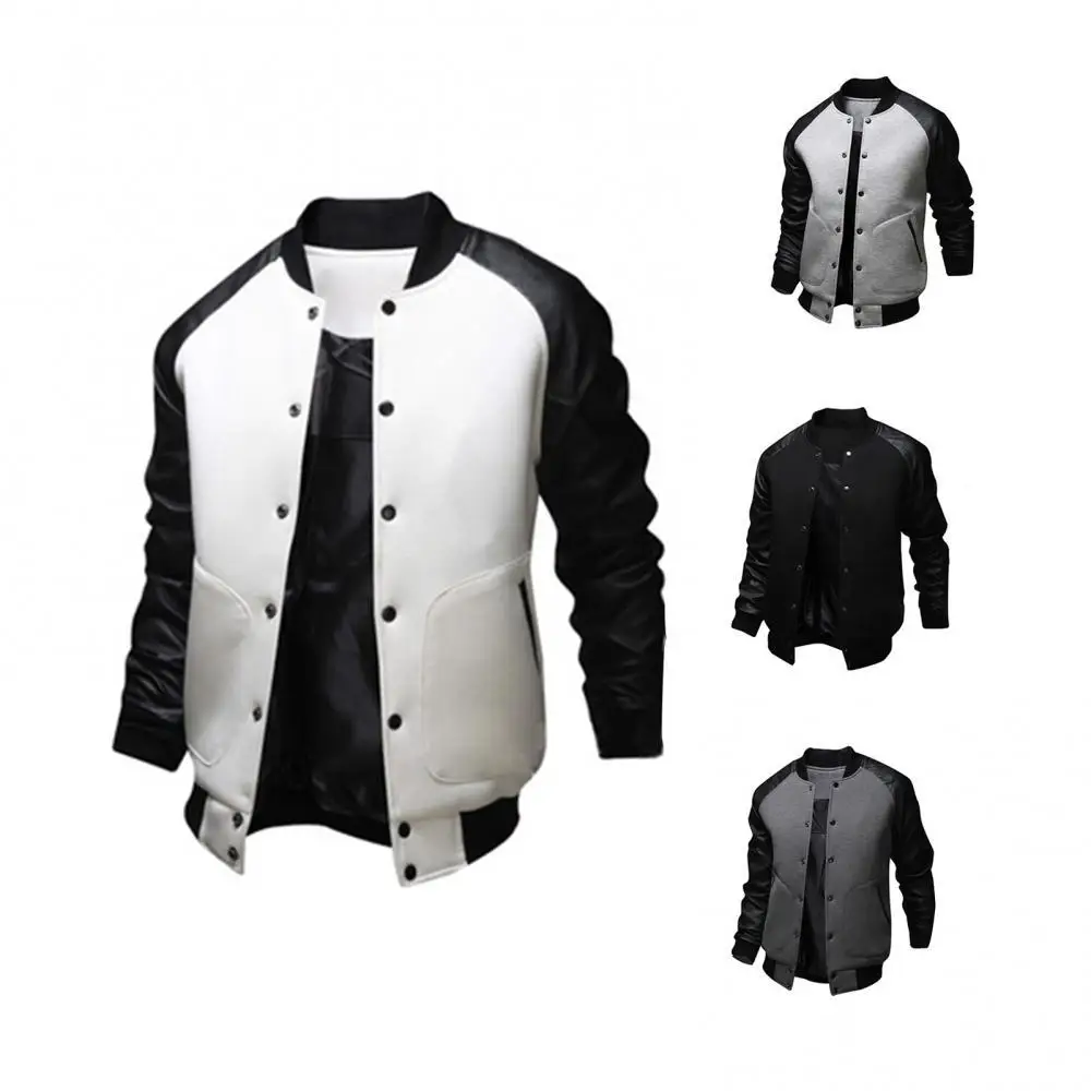 Autumn new men's coat long raglan sleeves color block school uniform jacket button pocket men's coat stand-up collar men jackets
Autumn new men's coat long raglan sleeves color block school uniform jacket button pocket men's coat stand-up collar men jackets