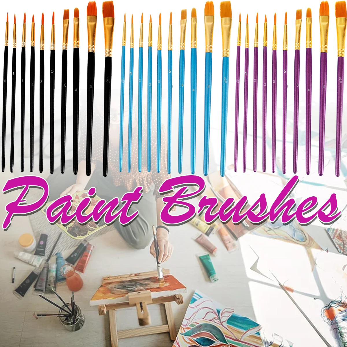 10pcs Paint Brushes Set Fine Workmanship Painting Kit for Acrylic Oil Watercolor Face Nail Art Miniature Detailing Rock Painting
10pcs Paint Brushes Set Fine Workmanship Painting Kit for Acrylic Oil Watercolor Face Nail Art Miniature Detailing Rock Painting