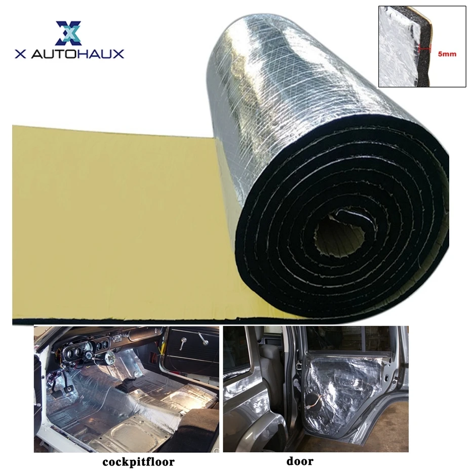 X Autohaux 5 мм толщиной 200*50/100 см 300*100 см Автомобильная вытяжка дверь тепло звук Deadener изоляционный коврик шумоизоляция алюминиевый коврик 
X Autohaux 5 мм толщиной 200*50/100 см 300*100 см Автомобильная вытяжка дверь тепло звук Deadener изоляционный коврик шумоизоляция алюминиевый коврик