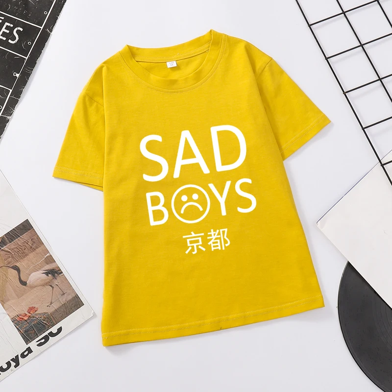 SAD BOYS Letter Print T-Shirt Summer Short Sleeve Cotton Tops Baby Girls Casual Harajuku Kawaii Expression T Shirts Kids Clothes
SAD BOYS Letter Print T-Shirt Summer Short Sleeve Cotton Tops Baby Girls Casual Harajuku Kawaii Expression T Shirts Kids Clothes