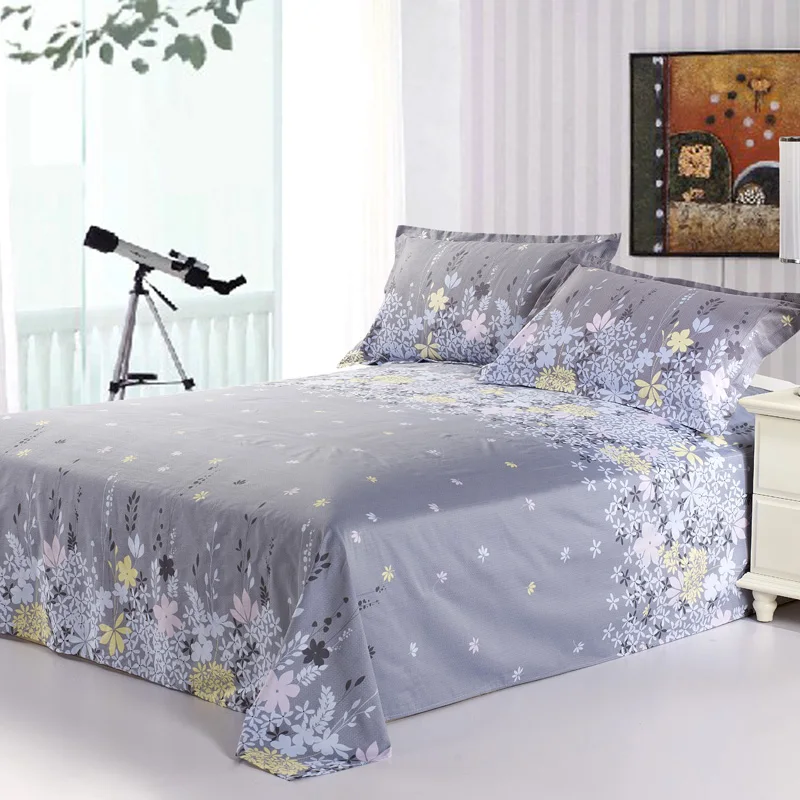 1 шт. хлопковое постельное белье с цветочным принтом 100% хлопок|bed sheet|cotton mattress