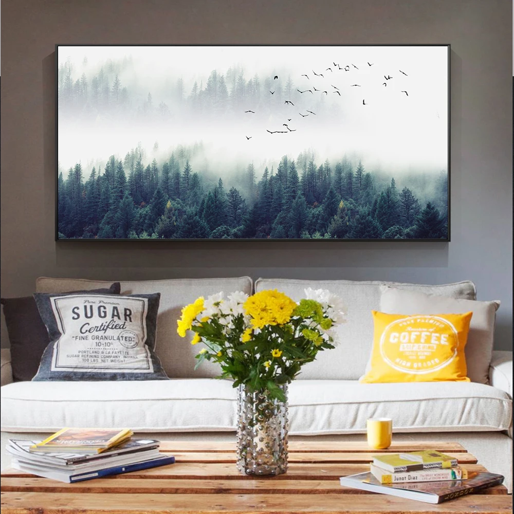 Nordic Style Misty Landscape Canvas Paintings On The Wall Posters And Prints Deep Forest Flying Bird Wall Pictures Home Decor
Nordic Style Misty Landscape Canvas Paintings On The Wall Posters And Prints Deep Forest Flying Bird Wall Pictures Home Decor
