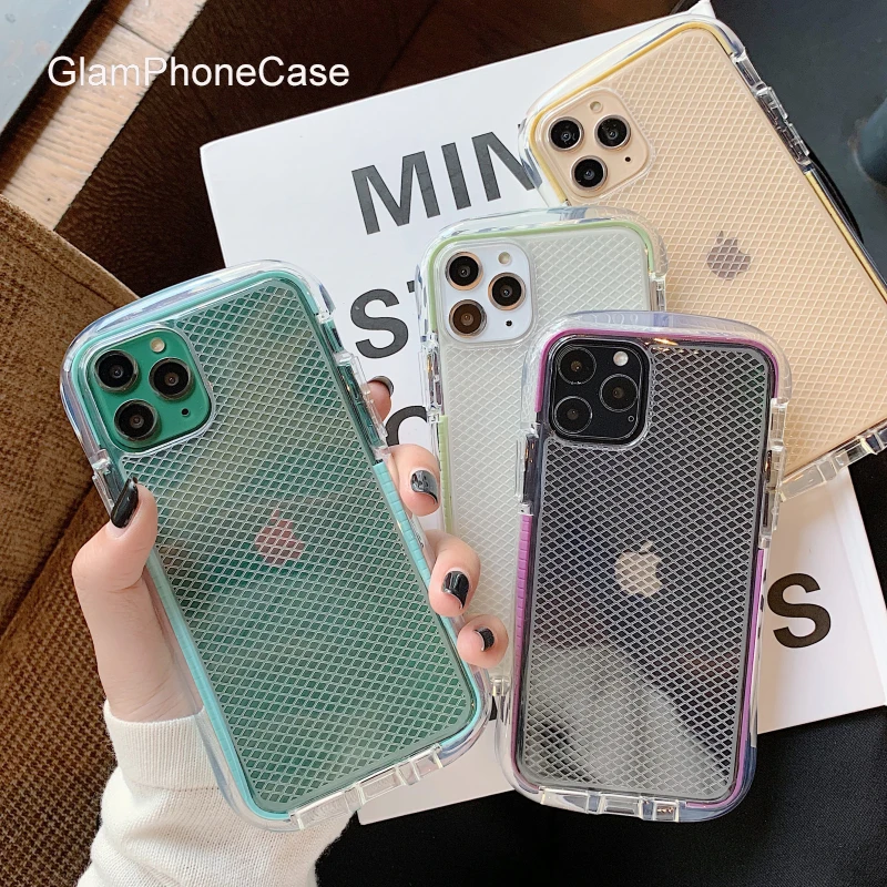 Чехол для телефона GlamPhoneCase с одноцветной каймой iPhone11Pro/Max X XS Max XR Мягкий