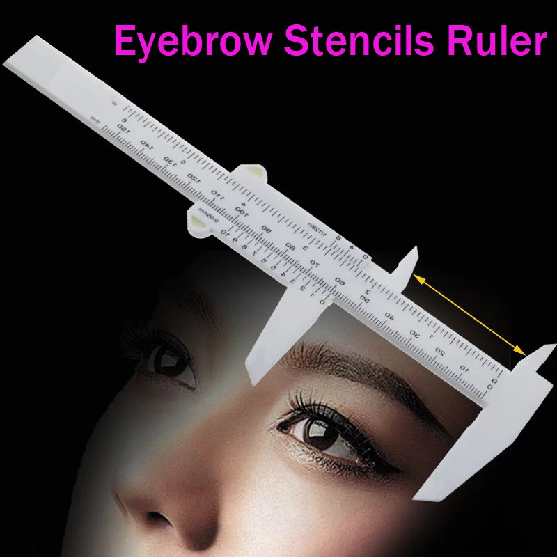 Double Scale Sliding Gauge Eyebrow Ruler Tattoo Permanent Makeup Eyebrow Tattoo Measuring Ruler Caliper Measure Tools 1pcs
Double Scale Sliding Gauge Eyebrow Ruler Tattoo Permanent Makeup Eyebrow Tattoo Measuring Ruler Caliper Measure Tools 1pcs