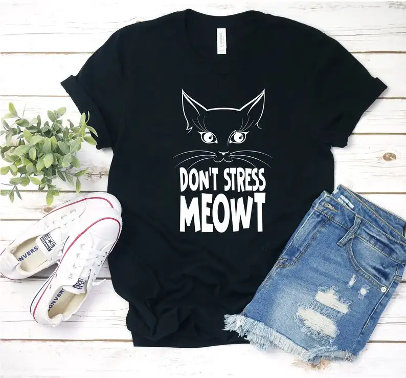 Don't Stress Meowt Unisex T-shirt, Cat Owner Shirt, Cat Kitten Lover, Pet Lover Tee, Cool Cat Lady graphic t shirts 100% cotton
Don't Stress Meowt Unisex T-shirt, Cat Owner Shirt, Cat Kitten Lover, Pet Lover Tee, Cool Cat Lady graphic t shirts 100% cotton