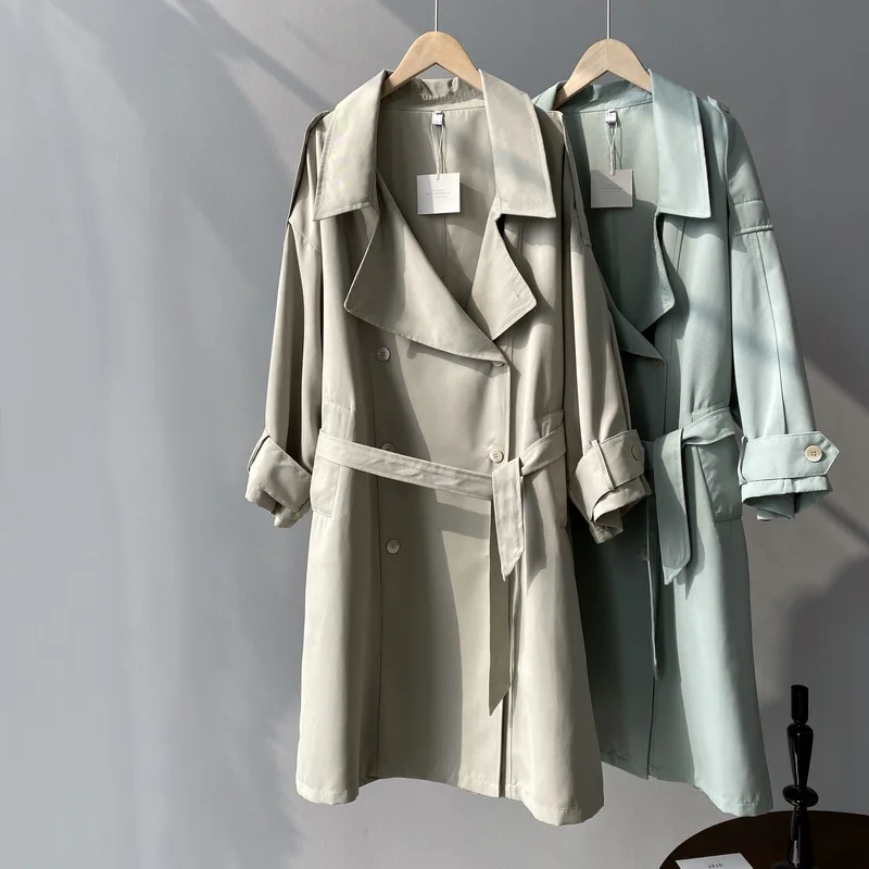 Women Cotton Trench Coat With Sashes Turn Down Collar Long Coat Casaco Feminino Abrigo Mujer Women Trench Outwear 2020 Spring
Women Cotton Trench Coat With Sashes Turn Down Collar Long Coat Casaco Feminino Abrigo Mujer Women Trench Outwear 2020 Spring