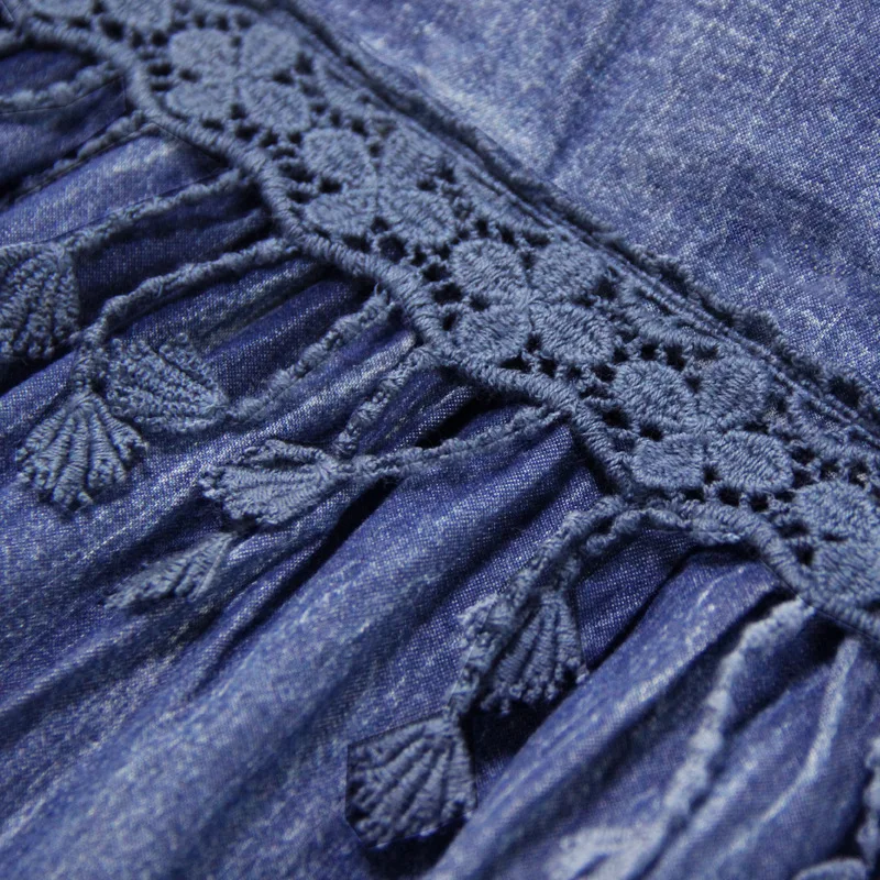 Summer Women Denim Tank Dress V Neck Sleeveless Ankle Length Vintage Embroidery Big Swing Pleated Dresses Vest Maxi Sundresses
Summer Women Denim Tank Dress V Neck Sleeveless Ankle Length Vintage Embroidery Big Swing Pleated Dresses Vest Maxi Sundresses