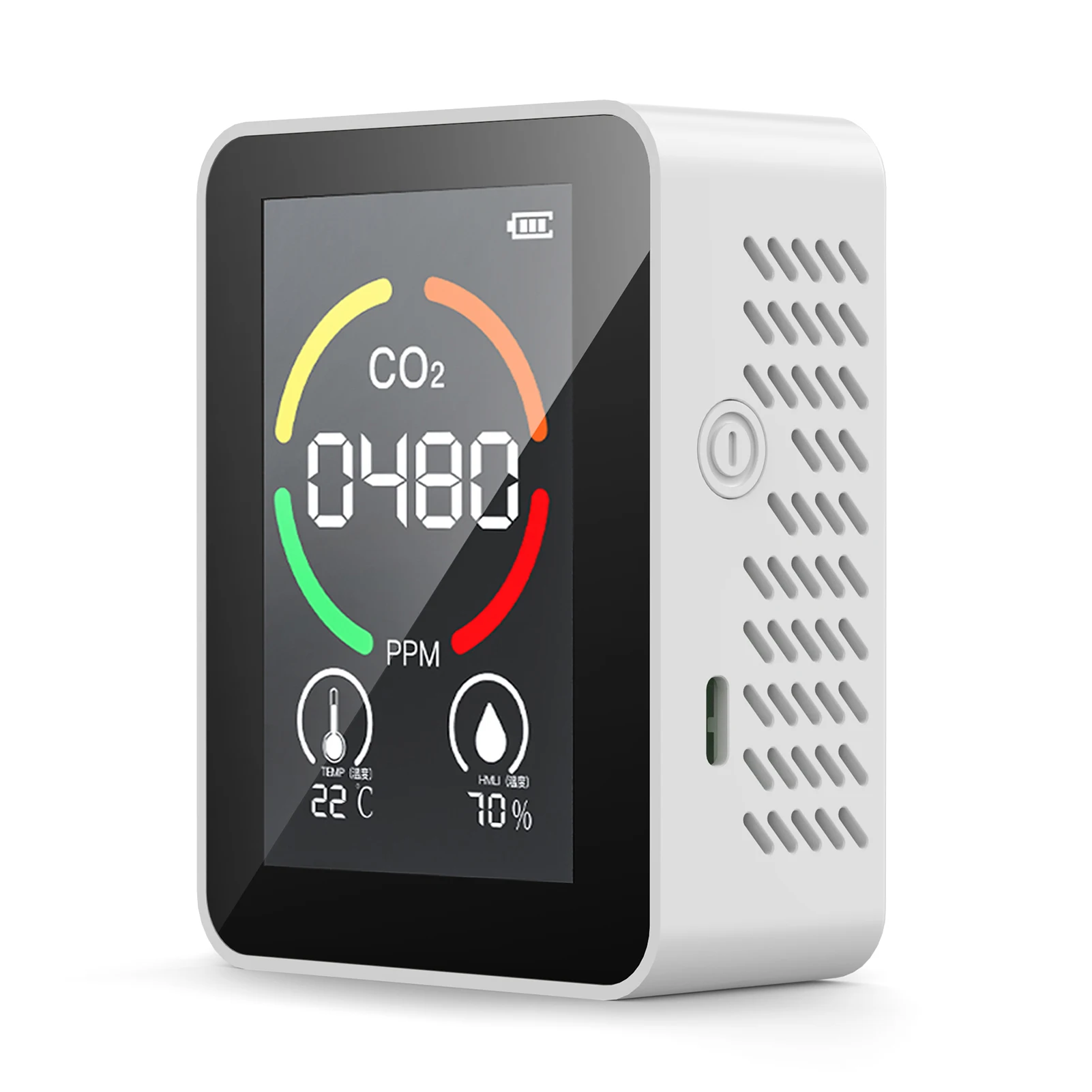 

Датчик температуры и влажности KKmoon 3-в-1 CO2, детектор качества воздуха с USB-зарядкой, комнатный детектор диоксида углерода
