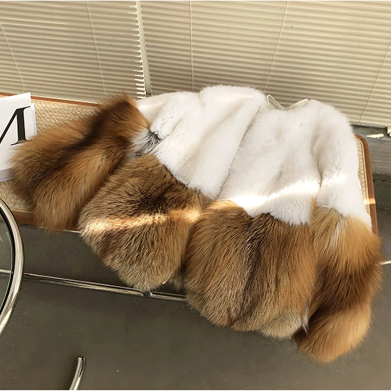 Fashion Women Natural Fox Fur Jackets 2020 New Whole Skin Genuine Fox Fur Jacket Female Outwear High Quality Fur Coat Outwear
Fashion Women Natural Fox Fur Jackets 2020 New Whole Skin Genuine Fox Fur Jacket Female Outwear High Quality Fur Coat Outwear