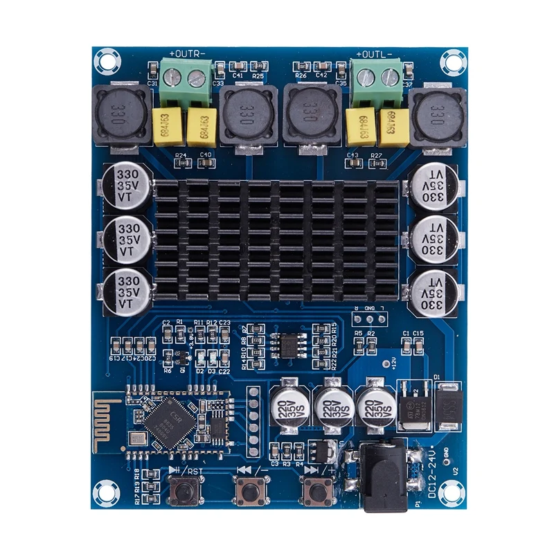 TPA3116D2 120 Вт * 2 беспроводной Bluetooth 4,0 аудио приемник, плата цифрового усилителя
TPA3116D2 120 Вт * 2 беспроводной Bluetooth 4,0 аудио приемник, плата цифрового усилителя