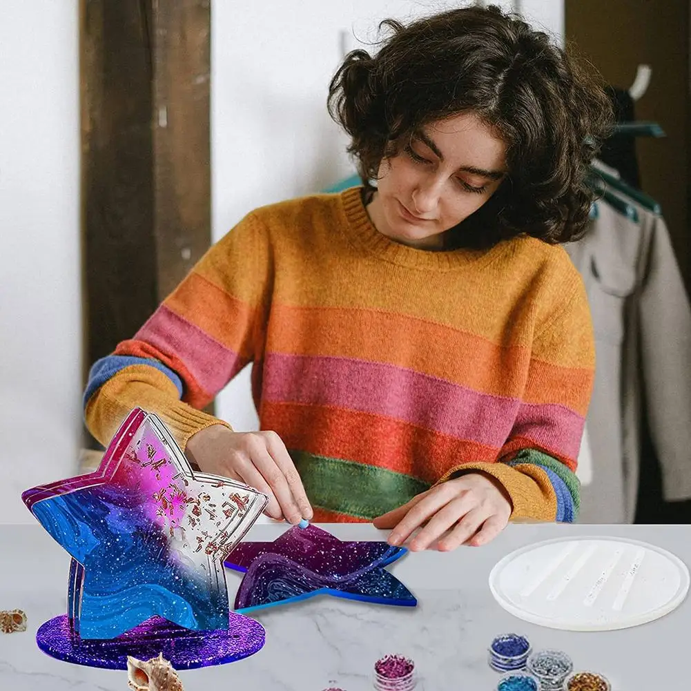 Five-pointed Star Coaster Silicone Mold with Storage Base Mould for Resin Casting,Resin Molds for DIY Resin,Home Decoration
Five-pointed Star Coaster Silicone Mold with Storage Base Mould for Resin Casting,Resin Molds for DIY Resin,Home Decoration