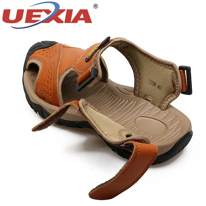 UEXIA Male Shoes Leather Men Sandals Hook & Loop Walking Gentleman Beach Sandals sandales hommes Fashion Outdoor Casual Sneakers
UEXIA Male Shoes Leather Men Sandals Hook & Loop Walking Gentleman Beach Sandals sandales hommes Fashion Outdoor Casual Sneakers