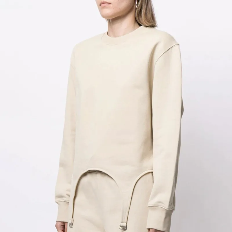 Женская Асимметричная толстовка с круглым вырезом и длинным рукавом
Женская Асимметричная толстовка с круглым вырезом и длинным рукавом