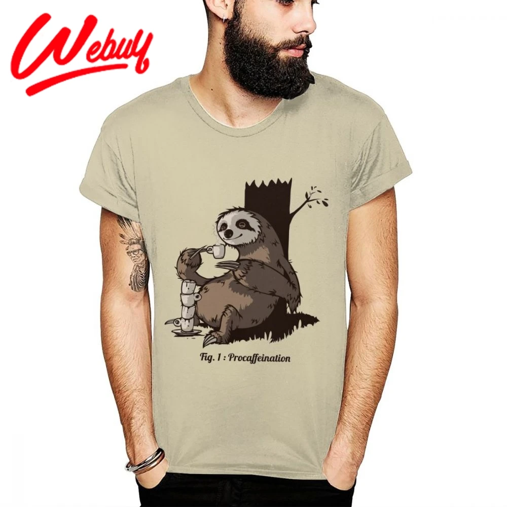 Round Neck Coffee Sloth Lazy Procrastination Retro T Shirt Boy Cartoon Pure Cotton Homme Tee Shirt Plus Size
Round Neck Coffee Sloth Lazy Procrastination Retro T Shirt Boy Cartoon Pure Cotton Homme Tee Shirt Plus Size