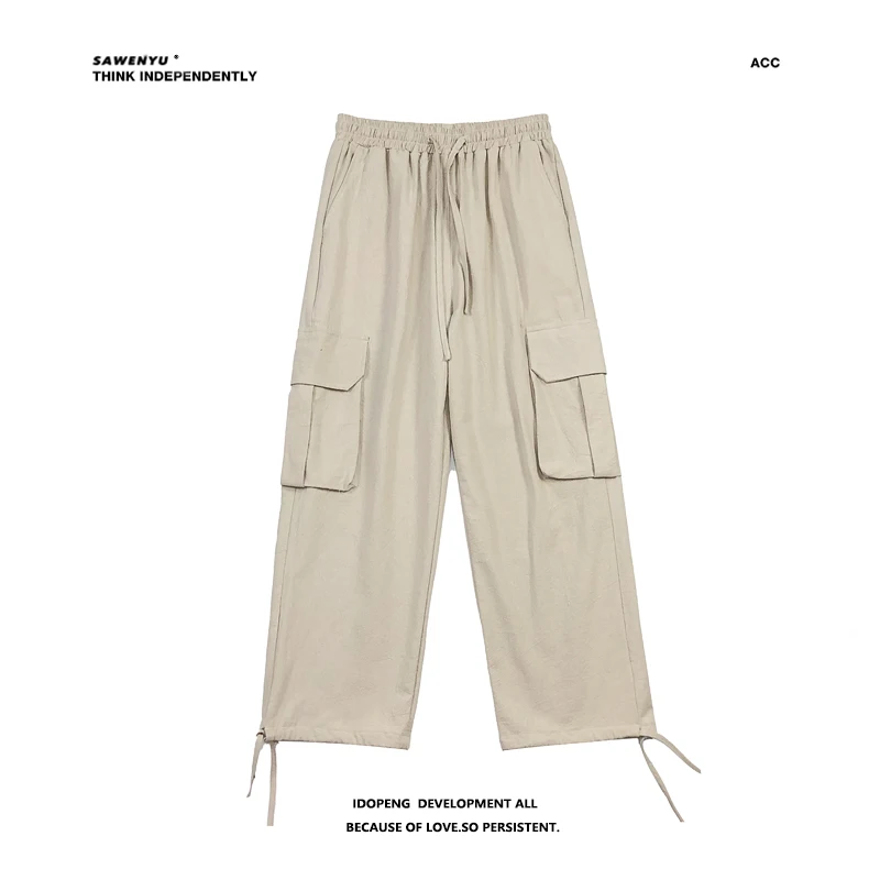 Cotton Linen Pants Men's Fashion Retro Pocket Casual Pants Men Streetwear Loose Hip-hop Straight Wide-leg Pants Mens Trousers
Cotton Linen Pants Men's Fashion Retro Pocket Casual Pants Men Streetwear Loose Hip-hop Straight Wide-leg Pants Mens Trousers