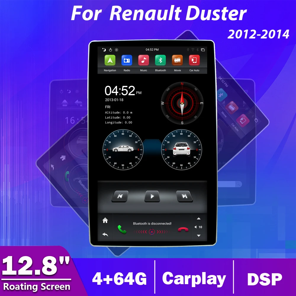 12.8" Tesla Style Android 9 Car DVD GPS Radio Navigation Stereo Receiver Player for Renault Duster 2012-2014 Headunit Carplay
12.8" Tesla Style Android 9 Car DVD GPS Radio Navigation Stereo Receiver Player for Renault Duster 2012-2014 Headunit Carplay