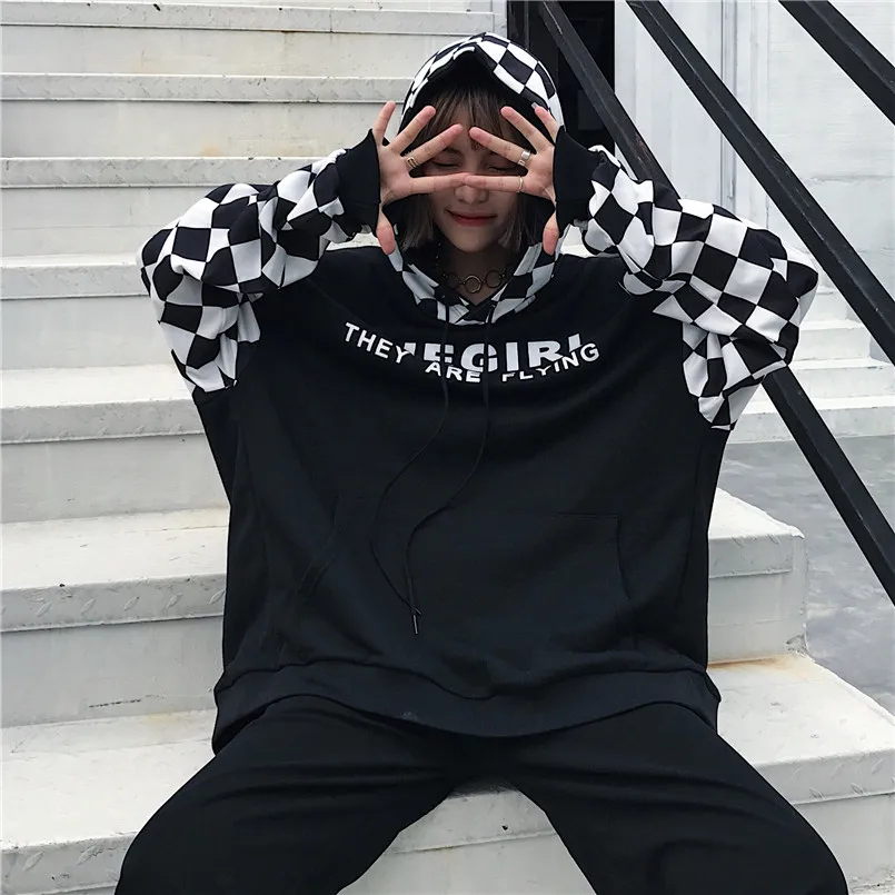 harajuku Korean Hoodies loose plaid patchwork print long sleeve Sweatshirts bf oversized pullovers Streetwear Women's Clothing
harajuku Korean Hoodies loose plaid patchwork print long sleeve Sweatshirts bf oversized pullovers Streetwear Women's Clothing