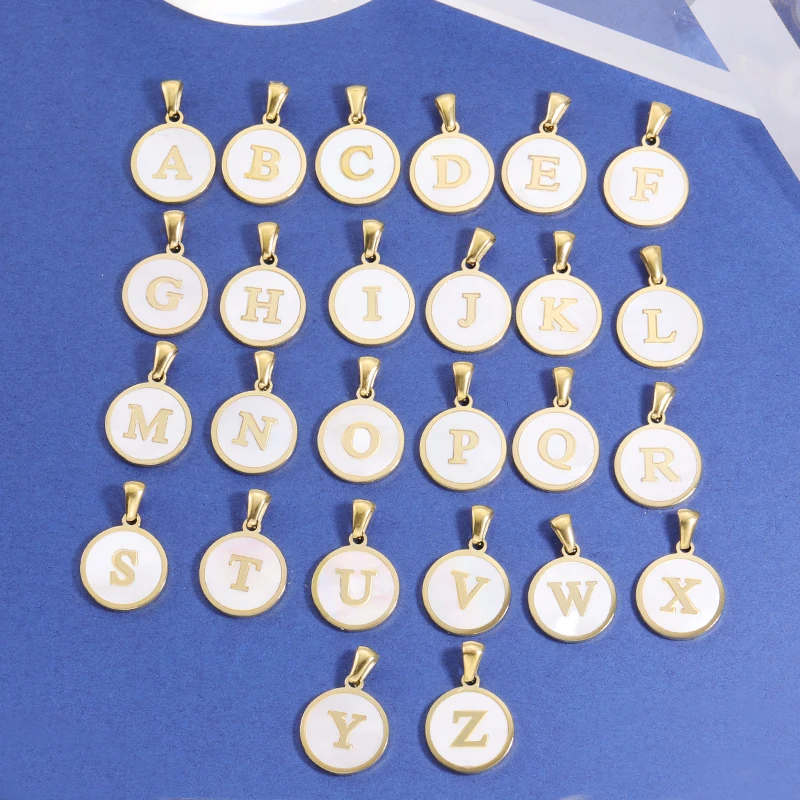 26Pcs Ins Gold Initials Letter Charms Mirror Polish Stainless Steel Charms With Clasps For DIY Making Pendants Necklaces Jewelry 
26Pcs Ins Gold Initials Letter Charms Mirror Polish Stainless Steel Charms With Clasps For DIY Making Pendants Necklaces Jewelry