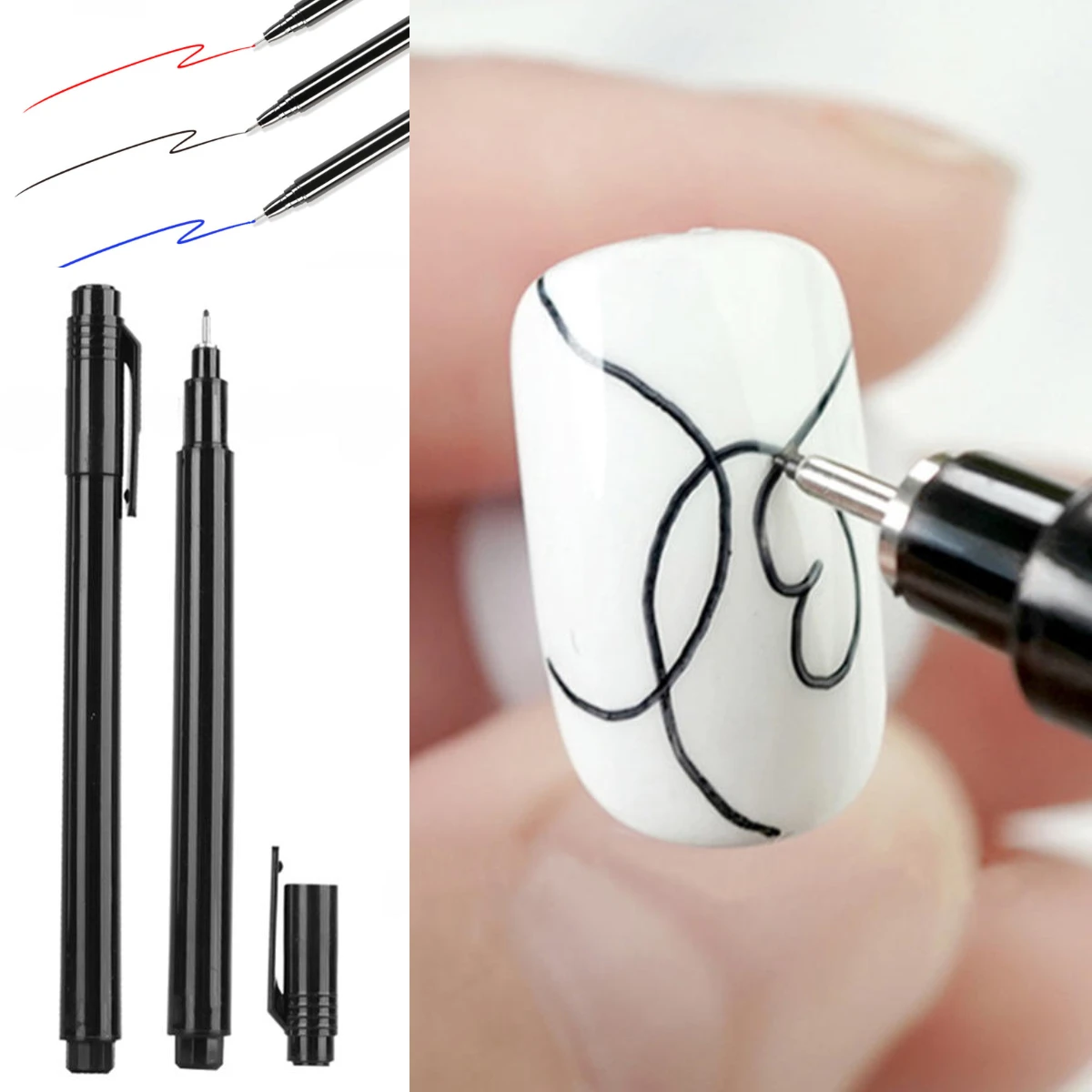 Nail Art Graffiti Pen Waterproof Painting Drawing Liner Brush DIY Flower Abstract Lines Details Painting Pen Nail Beauty Tools
Nail Art Graffiti Pen Waterproof Painting Drawing Liner Brush DIY Flower Abstract Lines Details Painting Pen Nail Beauty Tools