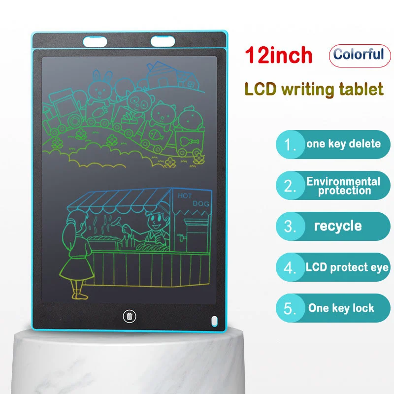 Lcd Writing Tablet 12Inch Manual Message Take note Digital Colorful School Board with Improved Pen For Children
Lcd Writing Tablet 12Inch Manual Message Take note Digital Colorful School Board with Improved Pen For Children