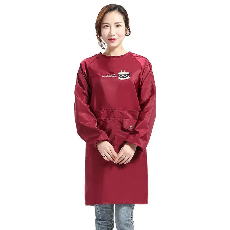 Apron waterproof adult smock women's solid anti oil lace up adult long sleeve overalls
Apron waterproof adult smock women's solid anti oil lace up adult long sleeve overalls