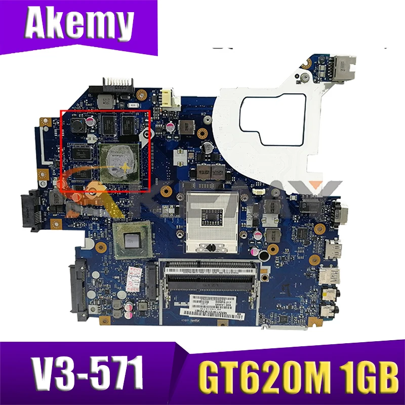 

AKEMY For Acer aspire V3-571 V3-571G Laptop Motherboard NBY1711001 NB.Y1711.001 Q5WVH LA-7912P HM77 DDR3 GT620M 1GB GPU