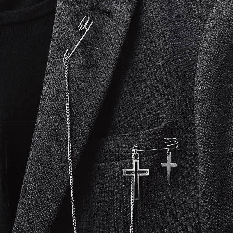 Retro Punk Silver Color Minimalist Pins Cross Metal Brooch for Women Man Couple Hip Hop Long Chain Coat Accessories Brooch
Retro Punk Silver Color Minimalist Pins Cross Metal Brooch for Women Man Couple Hip Hop Long Chain Coat Accessories Brooch