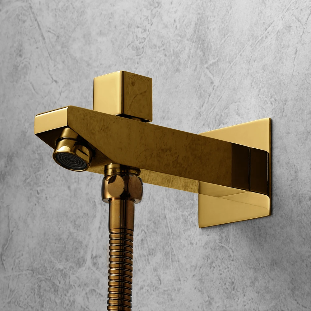 M Boenn Luxury Villa Gold Rain Shower Systems Set Bathroom Faucets 23"x31" Music LED Shower Head Panel Thermostatic Mixer Brass
M Boenn Luxury Villa Gold Rain Shower Systems Set Bathroom Faucets 23"x31" Music LED Shower Head Panel Thermostatic Mixer Brass