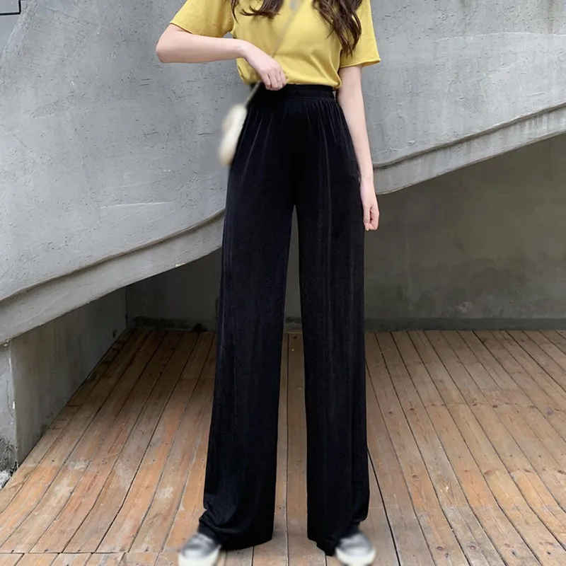 Summer Woman Pants Summer Korean Style High Waist Loose Knit Thin Wide Leg Pants
Summer Woman Pants Summer Korean Style High Waist Loose Knit Thin Wide Leg Pants