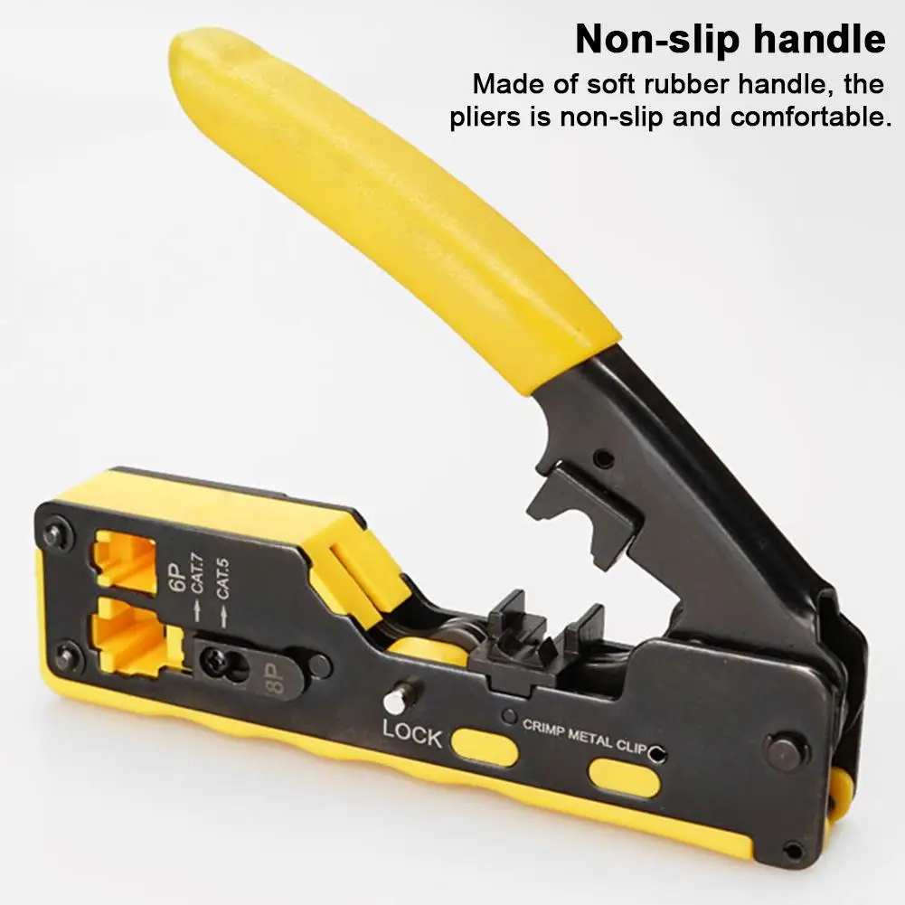 Multi-function Crimping Pliers With Crystal Head Dual-use Crimping Pliers Crimping Tool For 8P / 6P Crystal Head
Multi-function Crimping Pliers With Crystal Head Dual-use Crimping Pliers Crimping Tool For 8P / 6P Crystal Head