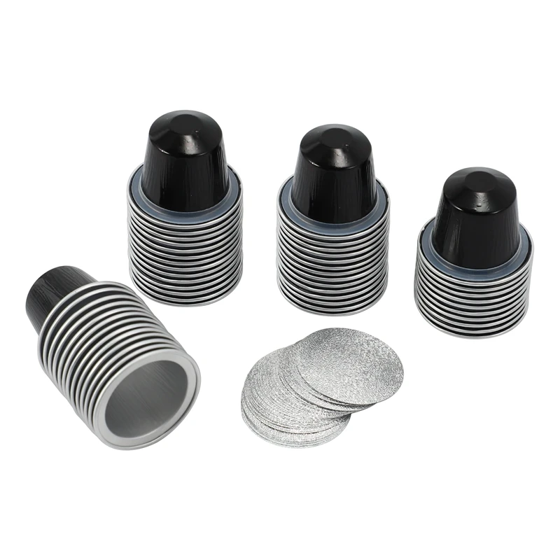 50Sets Refillable Coffee Capsules Cup Disposable Coffee Capsules Packaging Cafe Supplies for Nespresso Black
50Sets Refillable Coffee Capsules Cup Disposable Coffee Capsules Packaging Cafe Supplies for Nespresso Black