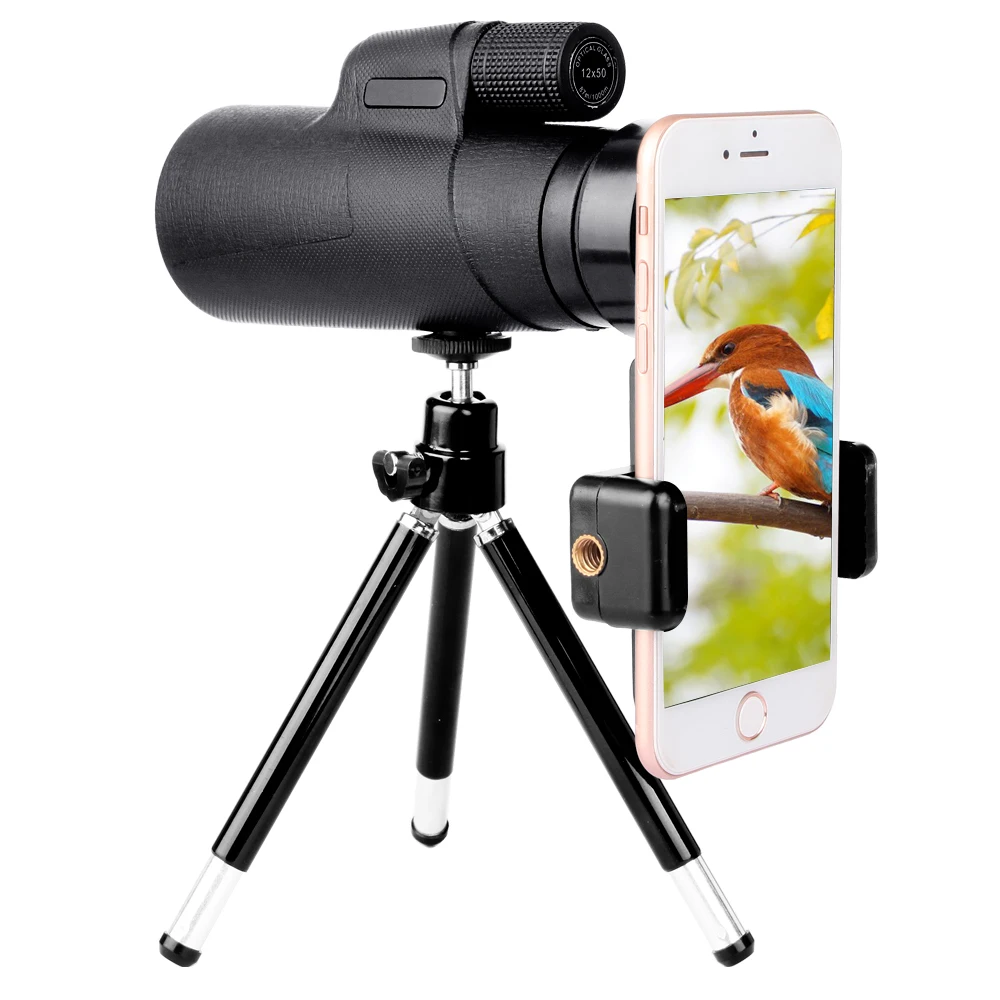 12x50 High Power Waterproof HD Monocular Telescope for Bird Watching Wildlife Traveling Concert Sports Game with Phone Adapter
12x50 High Power Waterproof HD Monocular Telescope for Bird Watching Wildlife Traveling Concert Sports Game with Phone Adapter