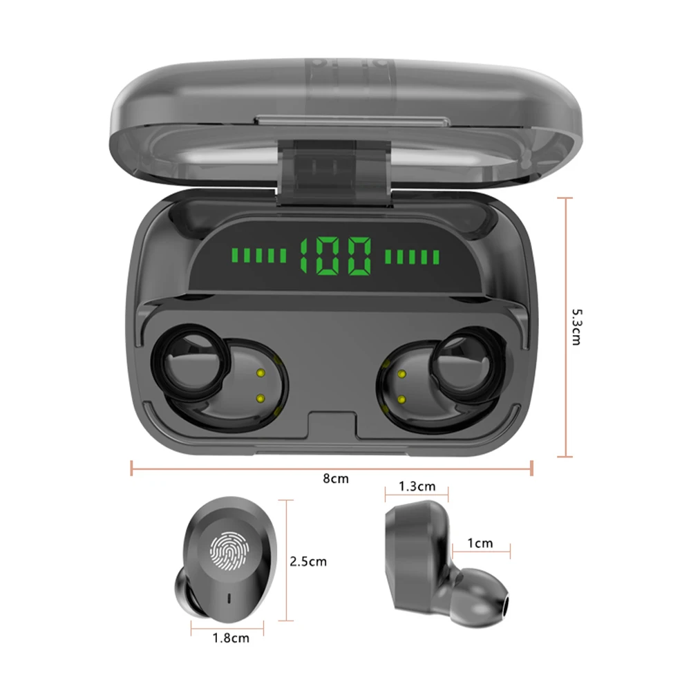 Bluetooth Earbuds Touch Control Wireless Headphones with Microphone Handsfree LED Display Gaming Sports Earphone
Bluetooth Earbuds Touch Control Wireless Headphones with Microphone Handsfree LED Display Gaming Sports Earphone