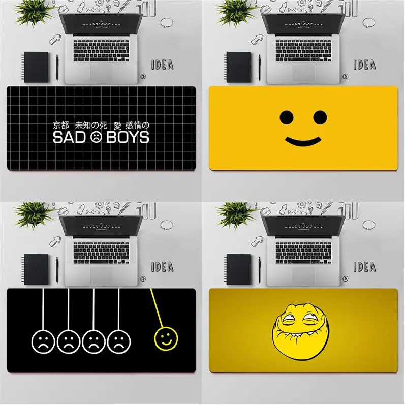FHNBLJ High Quality Sad boy happy face Large Mouse pad PC Computer mat Rubber Computer Gaming mousepad
FHNBLJ High Quality Sad boy happy face Large Mouse pad PC Computer mat Rubber Computer Gaming mousepad