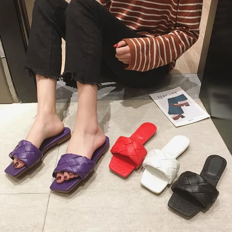 Women Sandals Slippers Weave Leather Sandals Women Shoes Flip Flops Open Toe Flat Casual Summer 2020 Outdoor Beach Female Slides
Women Sandals Slippers Weave Leather Sandals Women Shoes Flip Flops Open Toe Flat Casual Summer 2020 Outdoor Beach Female Slides