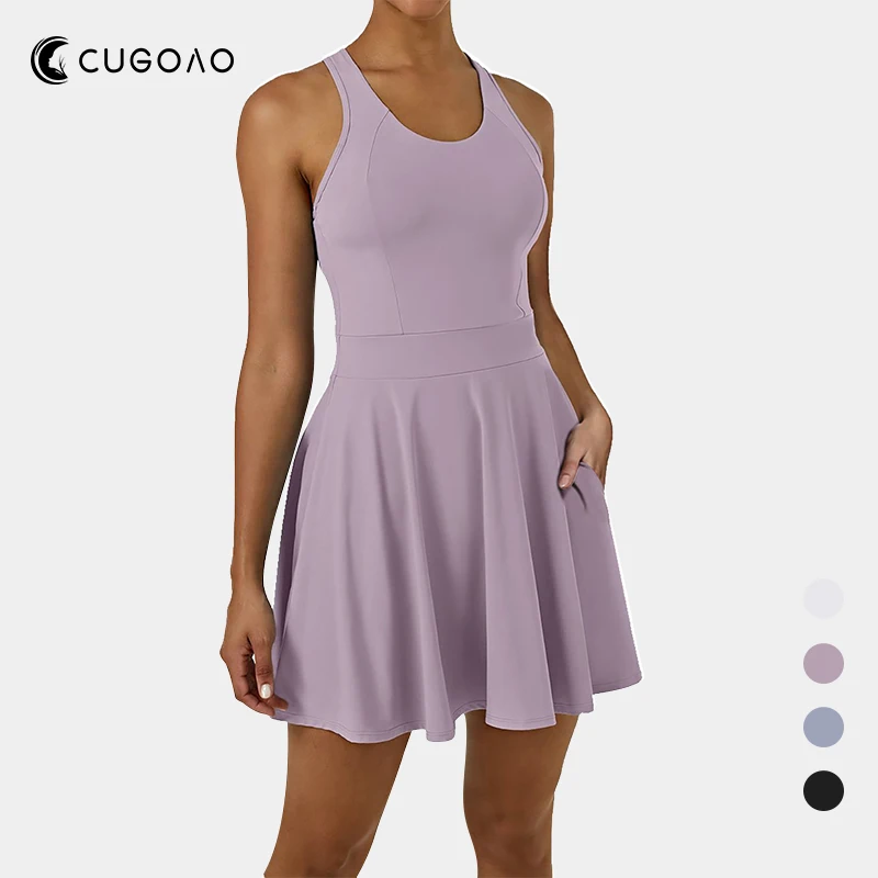 GUGOAO Women Sports Tennis 2021 Cross Back Dress Sets Shorts Suits One Piece Yoga Training Workout Fitness Sleeveless Dresses
GUGOAO Women Sports Tennis 2021 Cross Back Dress Sets Shorts Suits One Piece Yoga Training Workout Fitness Sleeveless Dresses