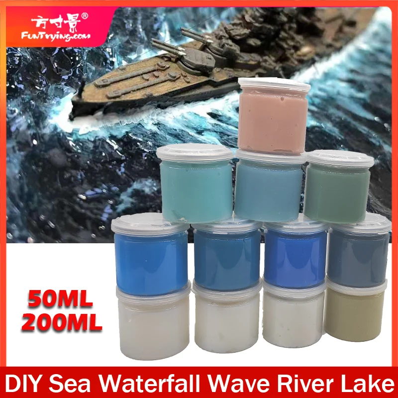 50ml/200ml Waterscape Cream for Diy Making Model Lake Ocean Pond River Waterfall Flow Military Sand Table Scene Material 12color
50ml/200ml Waterscape Cream for Diy Making Model Lake Ocean Pond River Waterfall Flow Military Sand Table Scene Material 12color