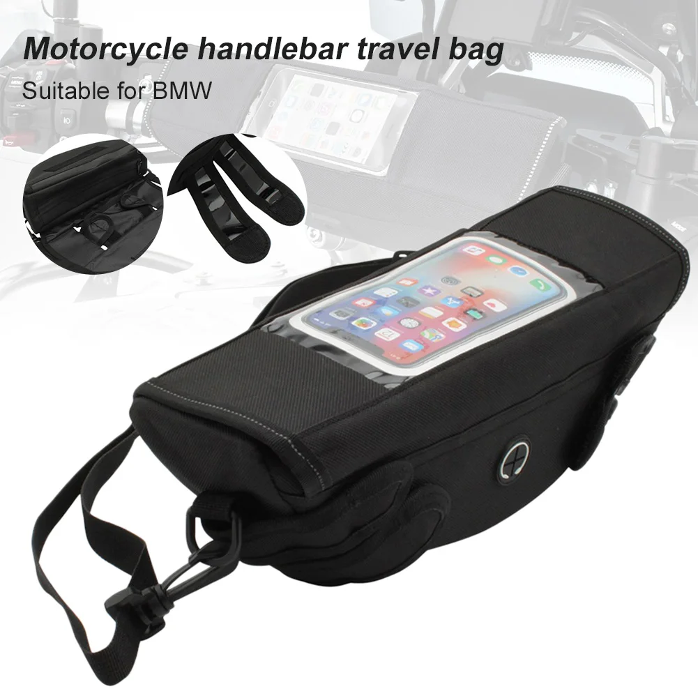 New Motorcycle Handlebar Bag with Clear Phone Pouch Waterproof Travel Bag for BMW F750GS F850GS R1200GS ADV F700GS 800GS R1250GS
New Motorcycle Handlebar Bag with Clear Phone Pouch Waterproof Travel Bag for BMW F750GS F850GS R1200GS ADV F700GS 800GS R1250GS