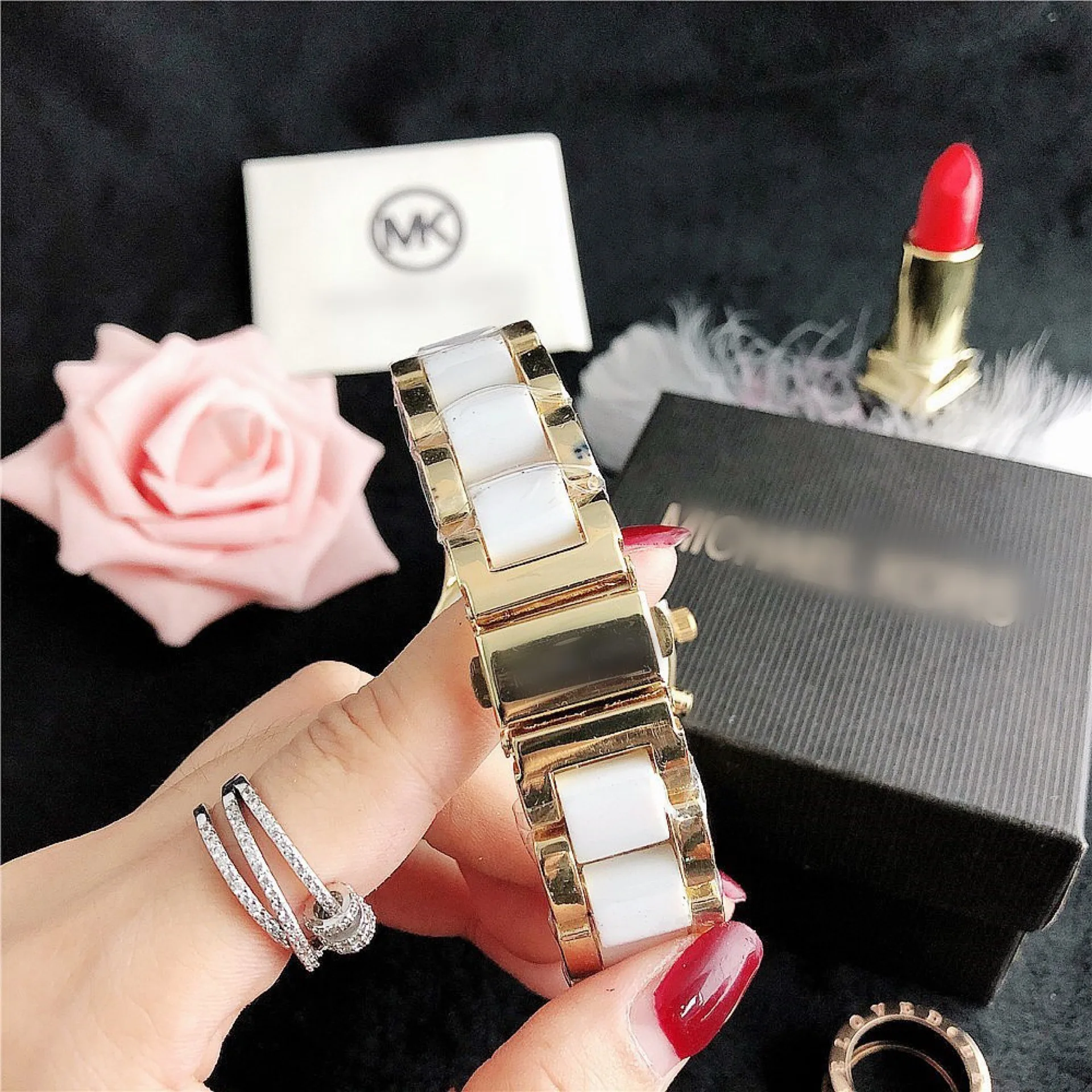 MK style watch diamond watch stainless steel gold rose gold watch quartz watch dimond full cover
MK style watch diamond watch stainless steel gold rose gold watch quartz watch dimond full cover