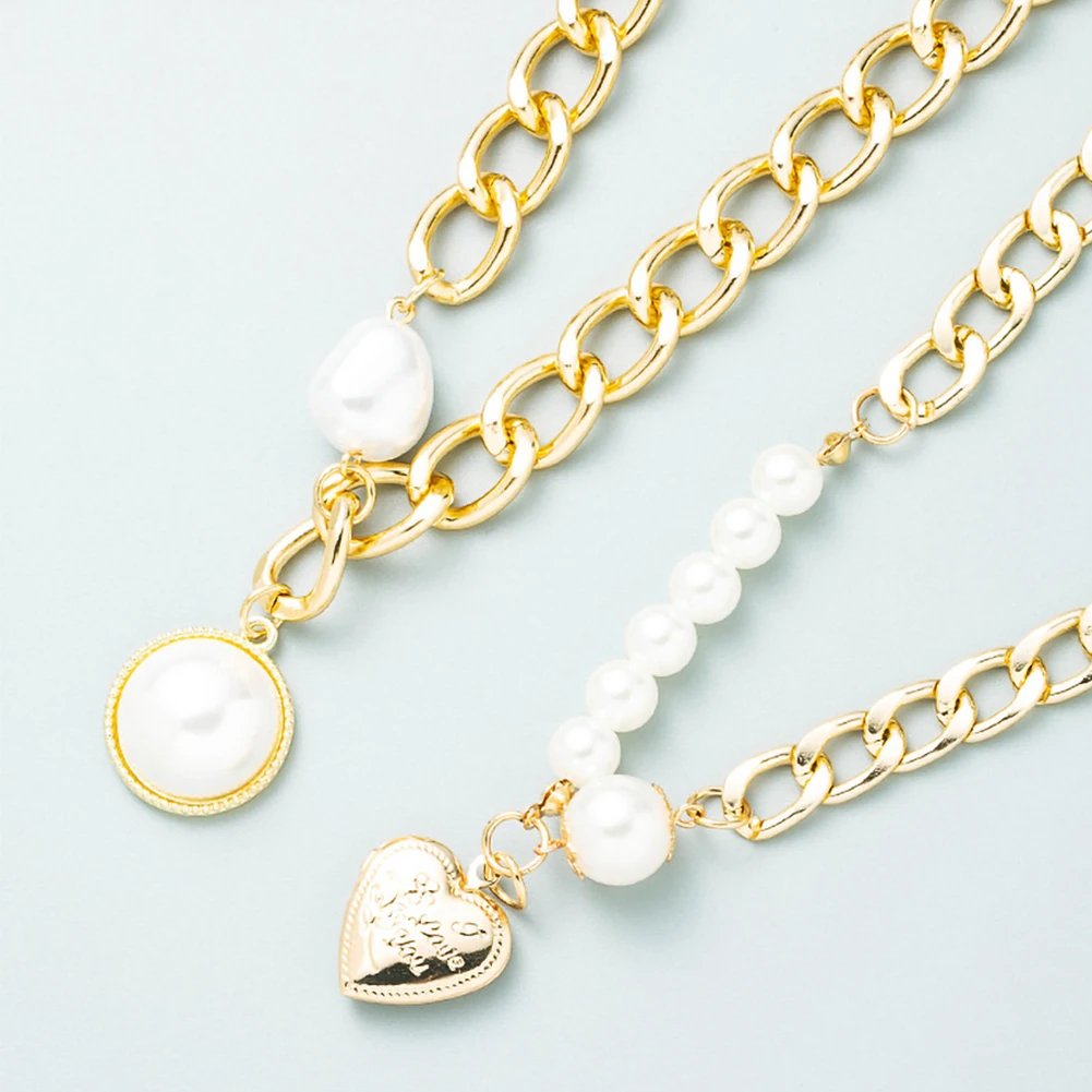 Necklace For Women Multi-layer Pearls Beads Letter Pendant Necklace Trendy Heart Crystal Chain Choker Necklace Party Jewelry
Necklace For Women Multi-layer Pearls Beads Letter Pendant Necklace Trendy Heart Crystal Chain Choker Necklace Party Jewelry
