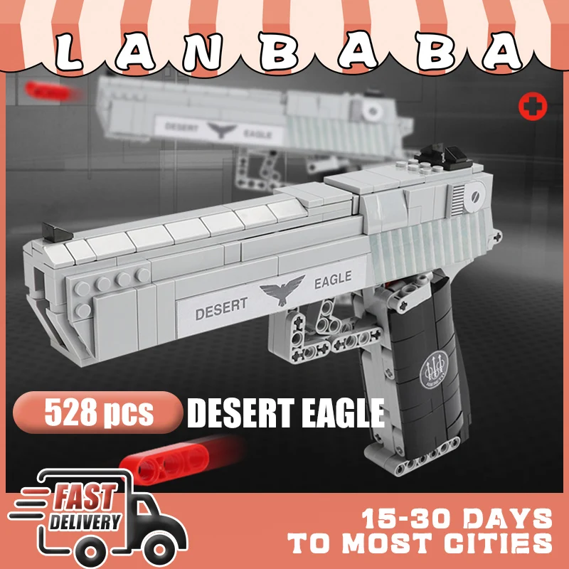 LANBABA 1:1 Desert Eagle Model Military Blocks Toy Weapons Building Blocks 528 Pcs Construction Set for Children and Adult 24004
LANBABA 1:1 Desert Eagle Model Military Blocks Toy Weapons Building Blocks 528 Pcs Construction Set for Children and Adult 24004