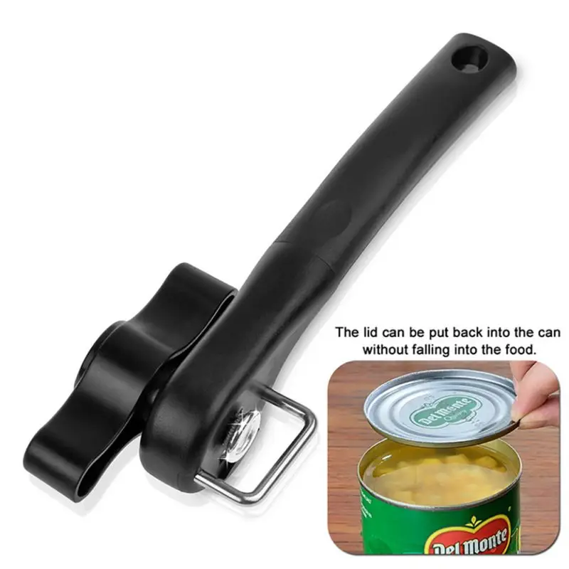 Multi-function Black Round Non-Slip Single Grips Handle Can Opener Manual Bottle Opener Side Cutting Jar Lid Opener
Multi-function Black Round Non-Slip Single Grips Handle Can Opener Manual Bottle Opener Side Cutting Jar Lid Opener