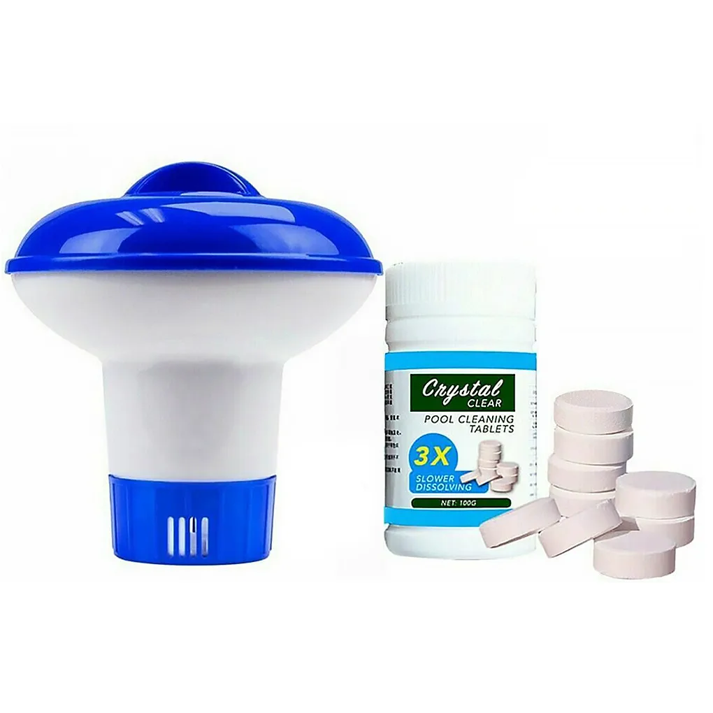 Swimming Pool Water Cleaning Effervescent Tablets Set Pool Cleaning Tablets Dispenser Container Kit
Swimming Pool Water Cleaning Effervescent Tablets Set Pool Cleaning Tablets Dispenser Container Kit