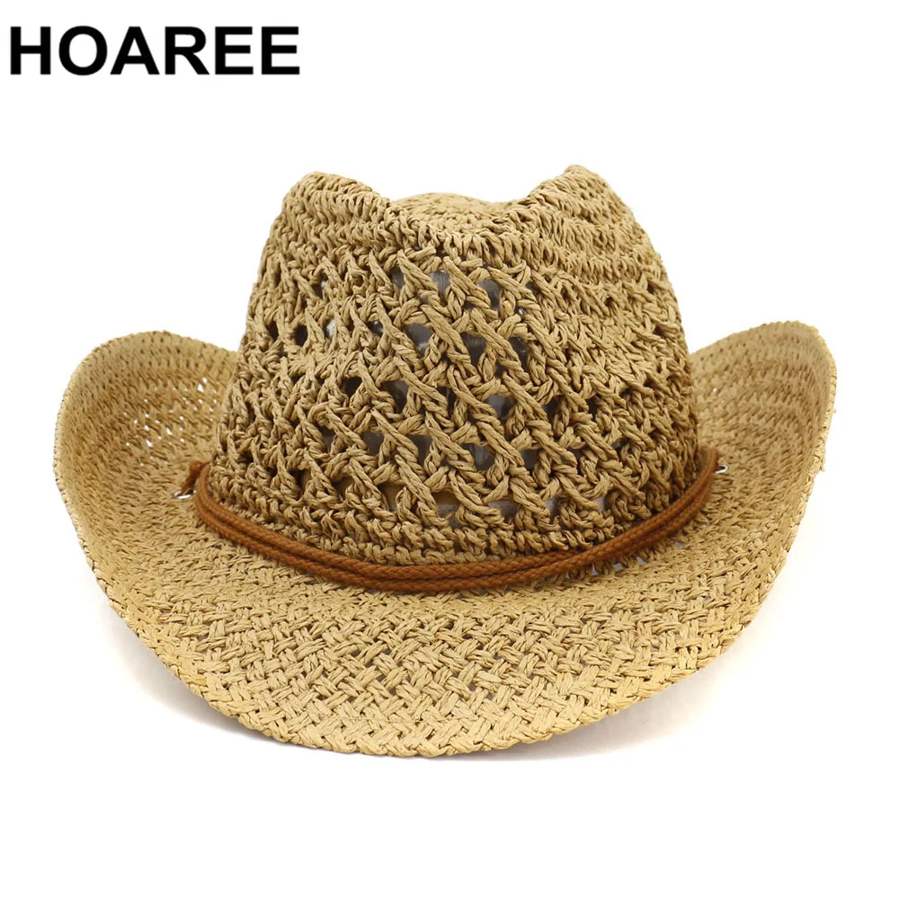 HOAREE Women Sun Hat Western Cowboy Hat Cowgirl Summer Hats for Men Hollow Out Lady Straw Hat Brown Beach Cap Panama
HOAREE Women Sun Hat Western Cowboy Hat Cowgirl Summer Hats for Men Hollow Out Lady Straw Hat Brown Beach Cap Panama
