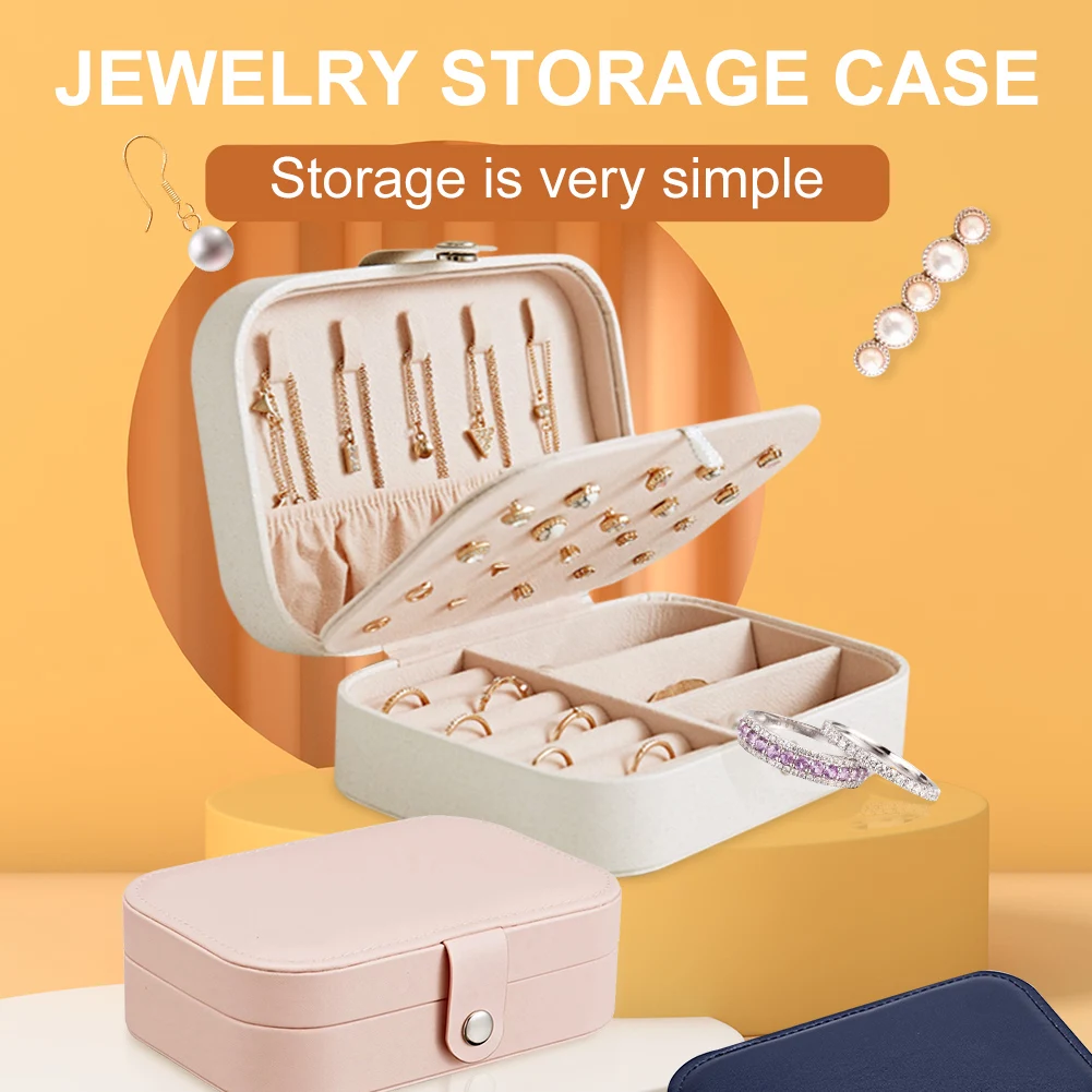 Portable Travel Jewelry Storage Jewelry Organizer Box Case with Earrings Panel for Watch Bracelet Ring Necklace Home Storage
Portable Travel Jewelry Storage Jewelry Organizer Box Case with Earrings Panel for Watch Bracelet Ring Necklace Home Storage