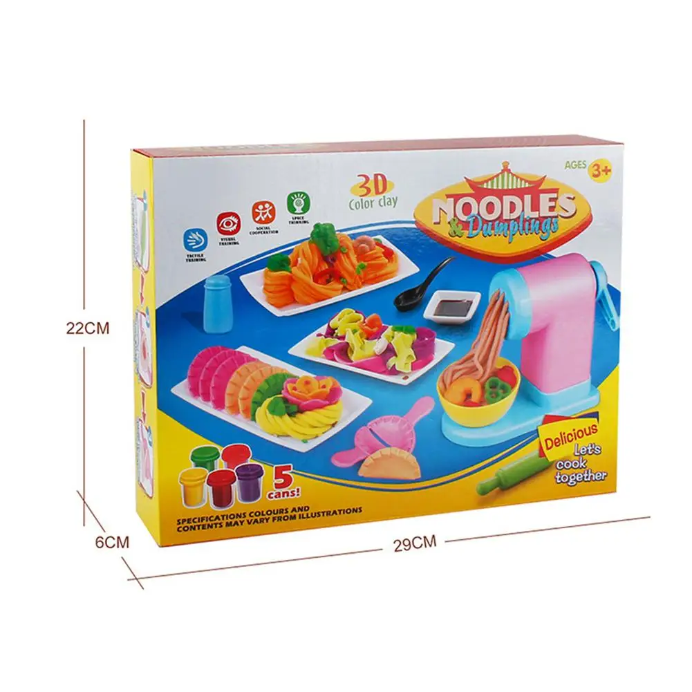 Children Pretent Play Toys DIY 3D Colorful Plasticine Simulate Handmade Noodles Maker Kitchen Toy Set for Kids Girls 
Children Pretent Play Toys DIY 3D Colorful Plasticine Simulate Handmade Noodles Maker Kitchen Toy Set for Kids Girls