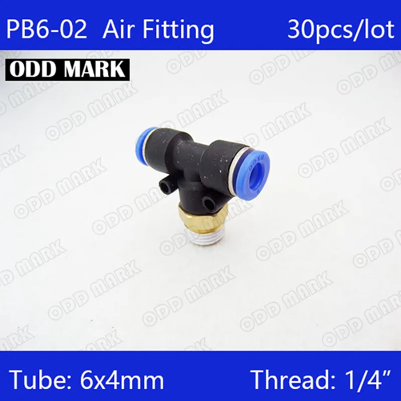 PB6-02 Free shipping HIGH QUALITY 30pcs 6mm-1/4" Threaded Male Tee Pneumatic Connector
PB6-02 Free shipping HIGH QUALITY 30pcs 6mm-1/4" Threaded Male Tee Pneumatic Connector
