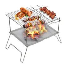 Portable Folding Barbecue Outdoor Ultra-light BBQ Grill Is Easy To Set Up A Fire Station Camping Wood Stove Family Gathering
