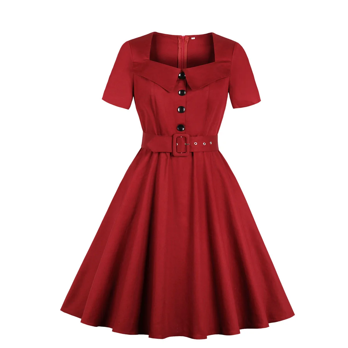 Hot Selling Plus-sized Women's Short Sleeved Solid Color with Pockets Hepburn Wind Dress 1658 Belt
Hot Selling Plus-sized Women's Short Sleeved Solid Color with Pockets Hepburn Wind Dress 1658 Belt