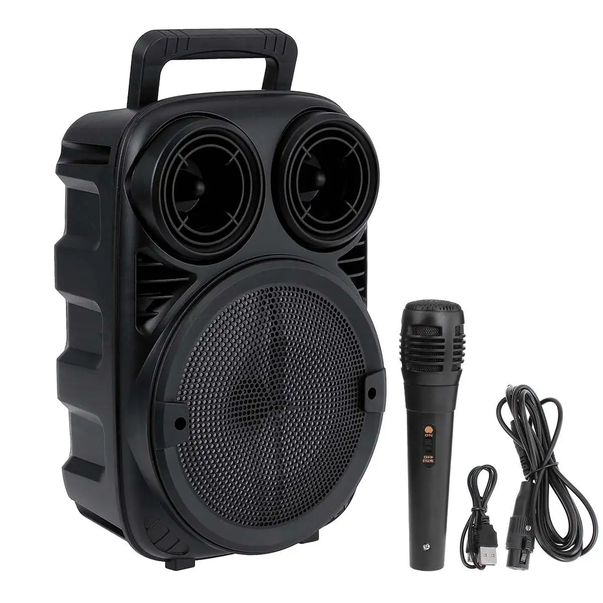 Portable Wireless bluetooth Speaker Music Player With Party Light Stereo Subwoofer Support FM Radio TF AUX USB Rechargeable 
Portable Wireless bluetooth Speaker Music Player With Party Light Stereo Subwoofer Support FM Radio TF AUX USB Rechargeable